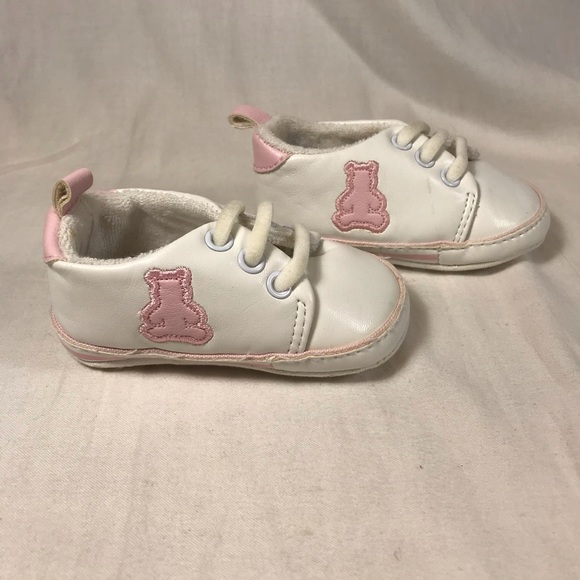 Baby Gap Girls Crib Shoe 6-12 Months Booties Bear - Picture 3 of 10
